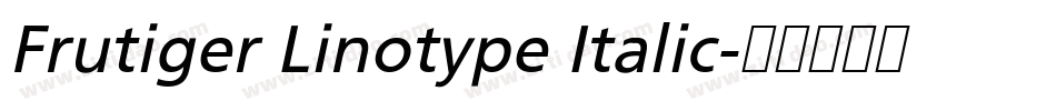 Frutiger Linotype Italic字体转换